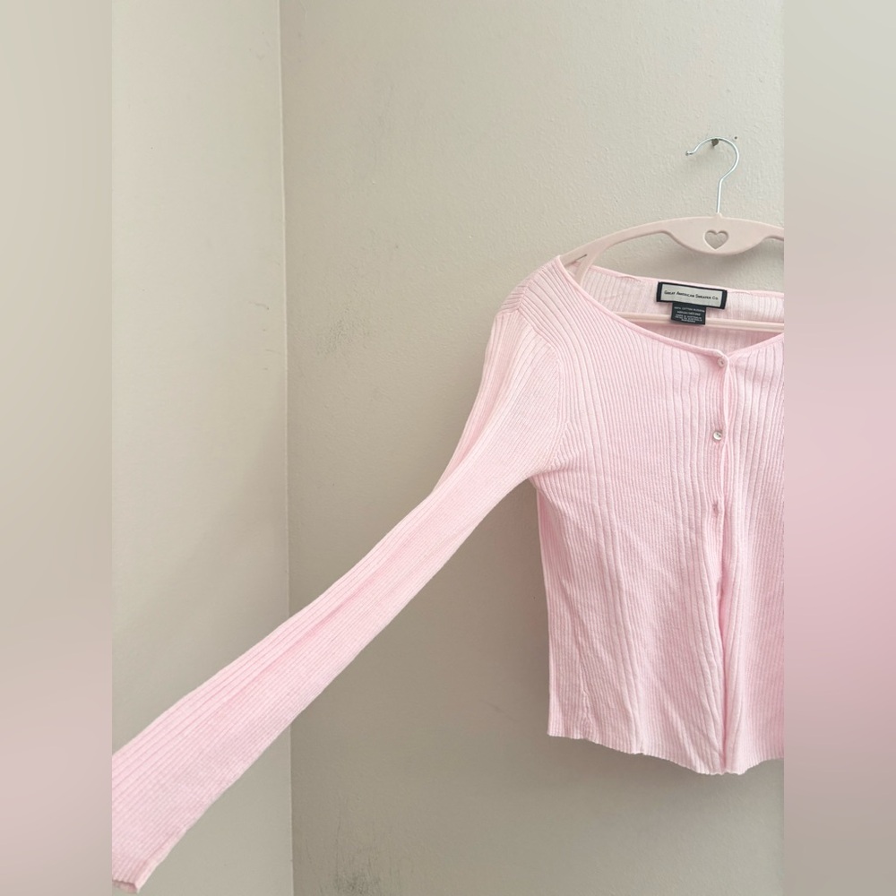 5/$15 MUST BUNDLE Pink Ribbed Women's Top - Picture 3 of 5